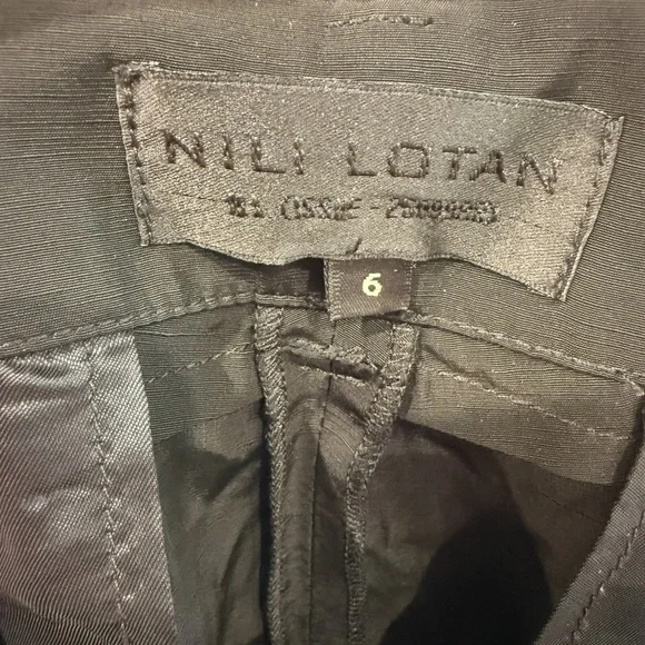 Nili Lotan Slouchy Crop Wrap Tie Belt Linen Blend Pants Trousers Black Sz‎ 6 - Picture 10 of 10